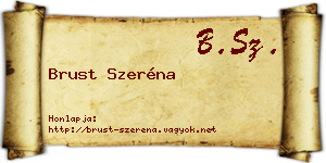 Brust Szeréna névjegykártya